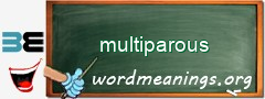 WordMeaning blackboard for multiparous